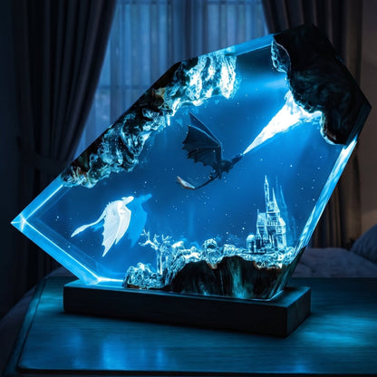 Dragon Glow - El Yapımı LED Reçine Gece Lambası