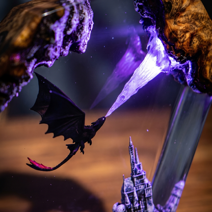 Dragon Glow - El Yapımı LED Reçine Gece Lambası