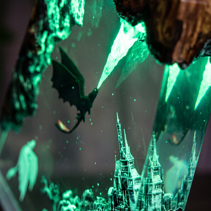 Dragon Glow - El Yapımı LED Reçine Gece Lambası